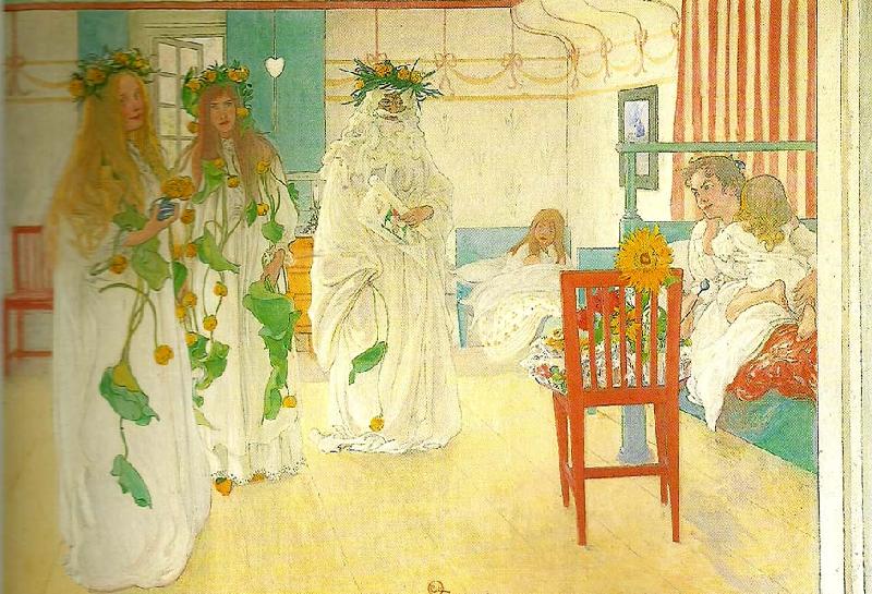 Carl Larsson gratulation oil painting picture